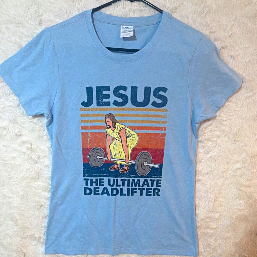 Jesus The Ultimate Deadlifter Women's T-Shirt Small